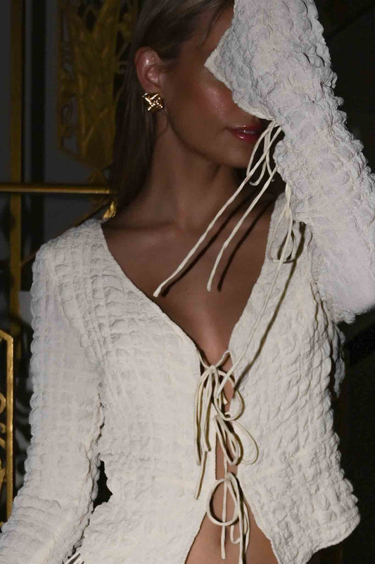 Cleo Bubble Long Sleeve — Buttercream (Reversible)