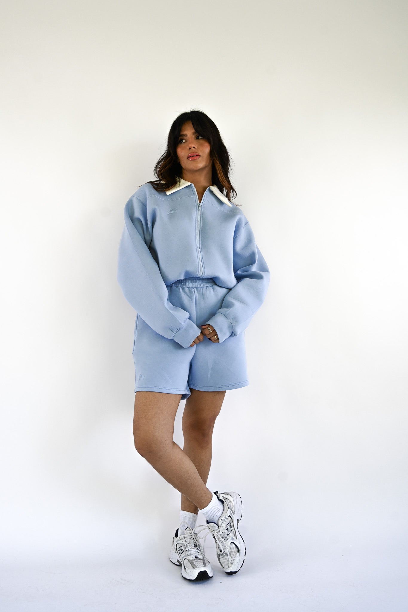 Kasey Knit Neoprene Jacket — Sky