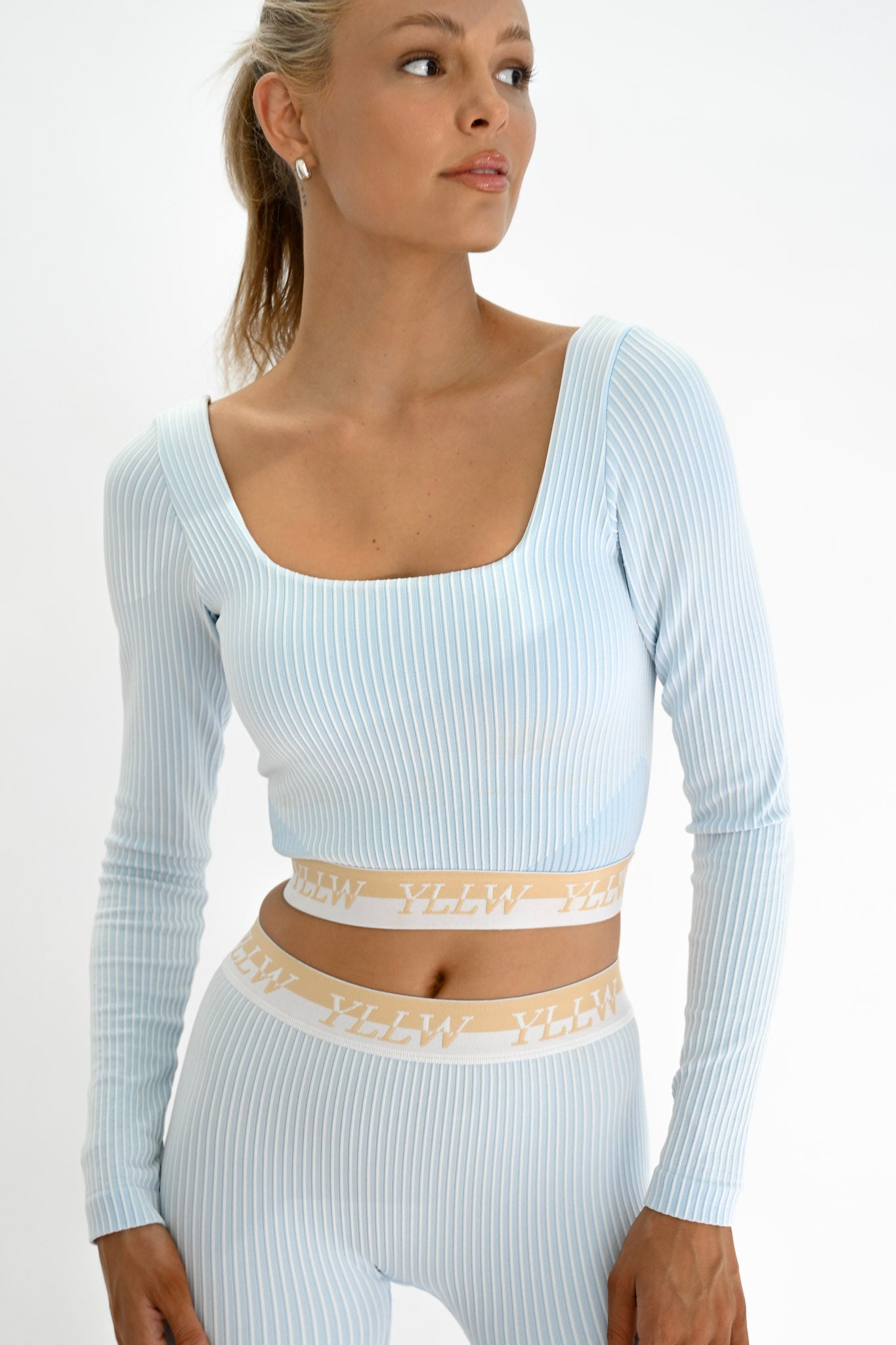 Isa Ribbed Long Sleeve — Azurro