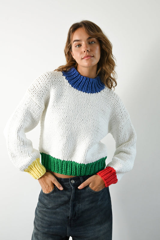 Zora Chunky Sweater — Primary Colors