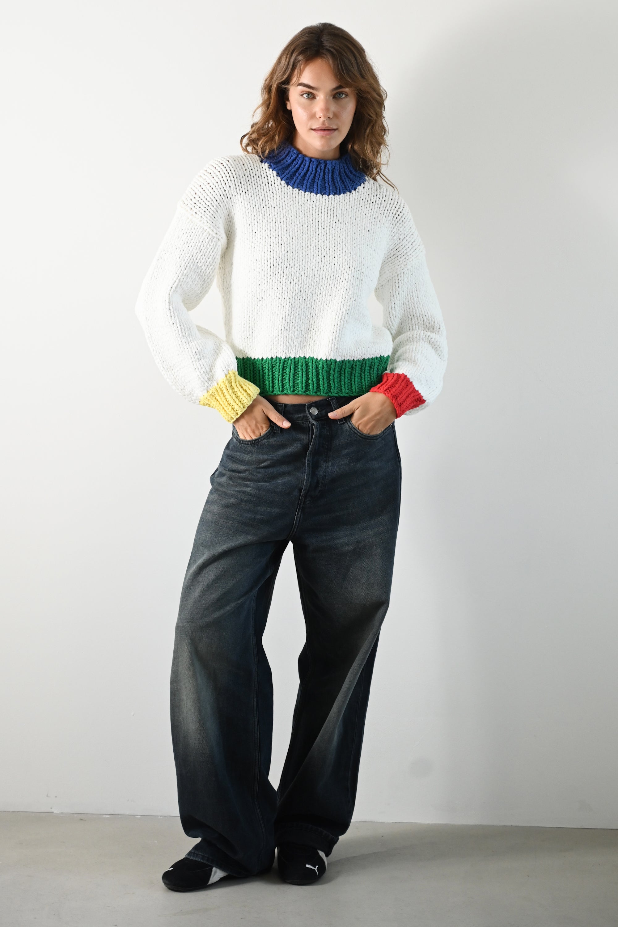 Zora Chunky Sweater — Primary Colors
