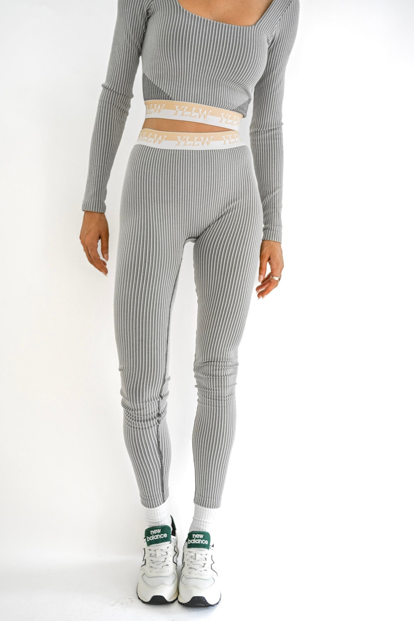Cora Ribbed Leggings — Neutral