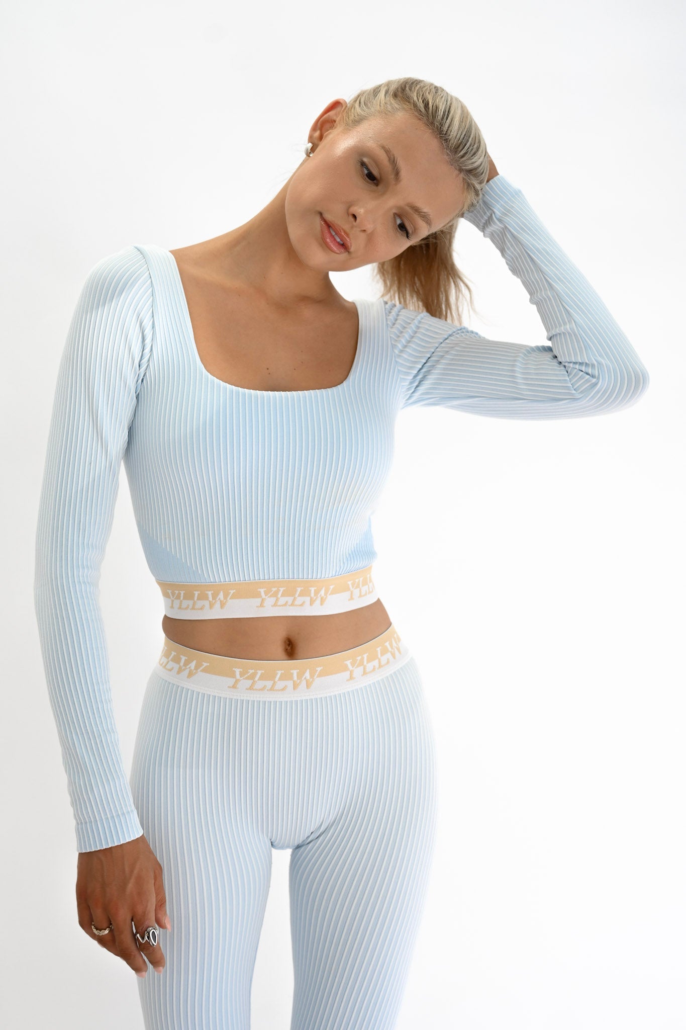 Isa Ribbed Long Sleeve — Azurro