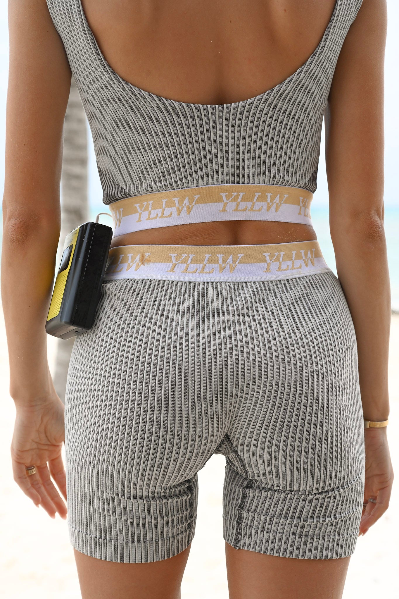 Aly Ribbed Shorts  — Neutral