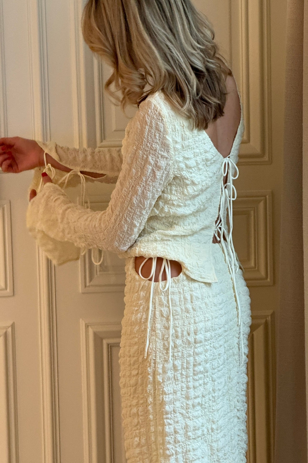 Cleo Bubble Long Sleeve — Buttercream (Reversible)