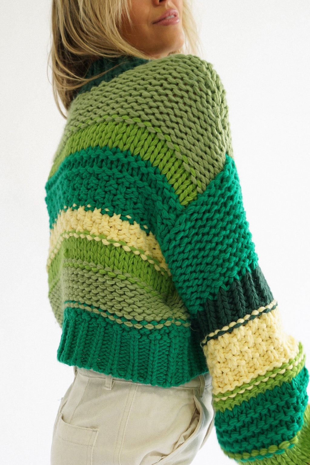 Soho Chunky Striped Sweater — Outdoors