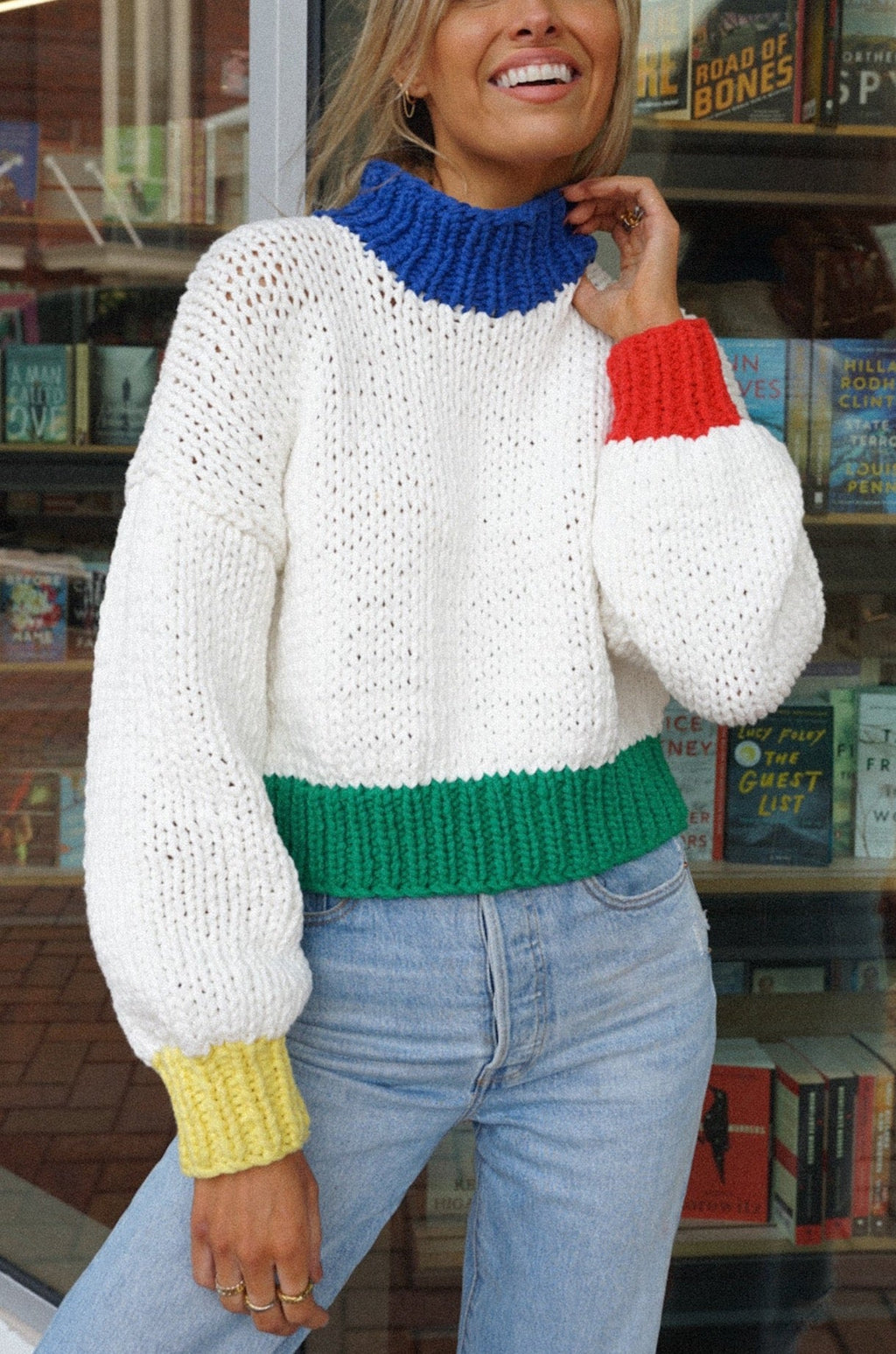 Zora Chunky Sweater — Primary Colors
