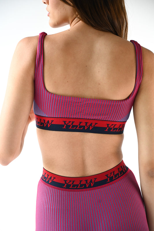 Brice Ribbed Bra — Rouge