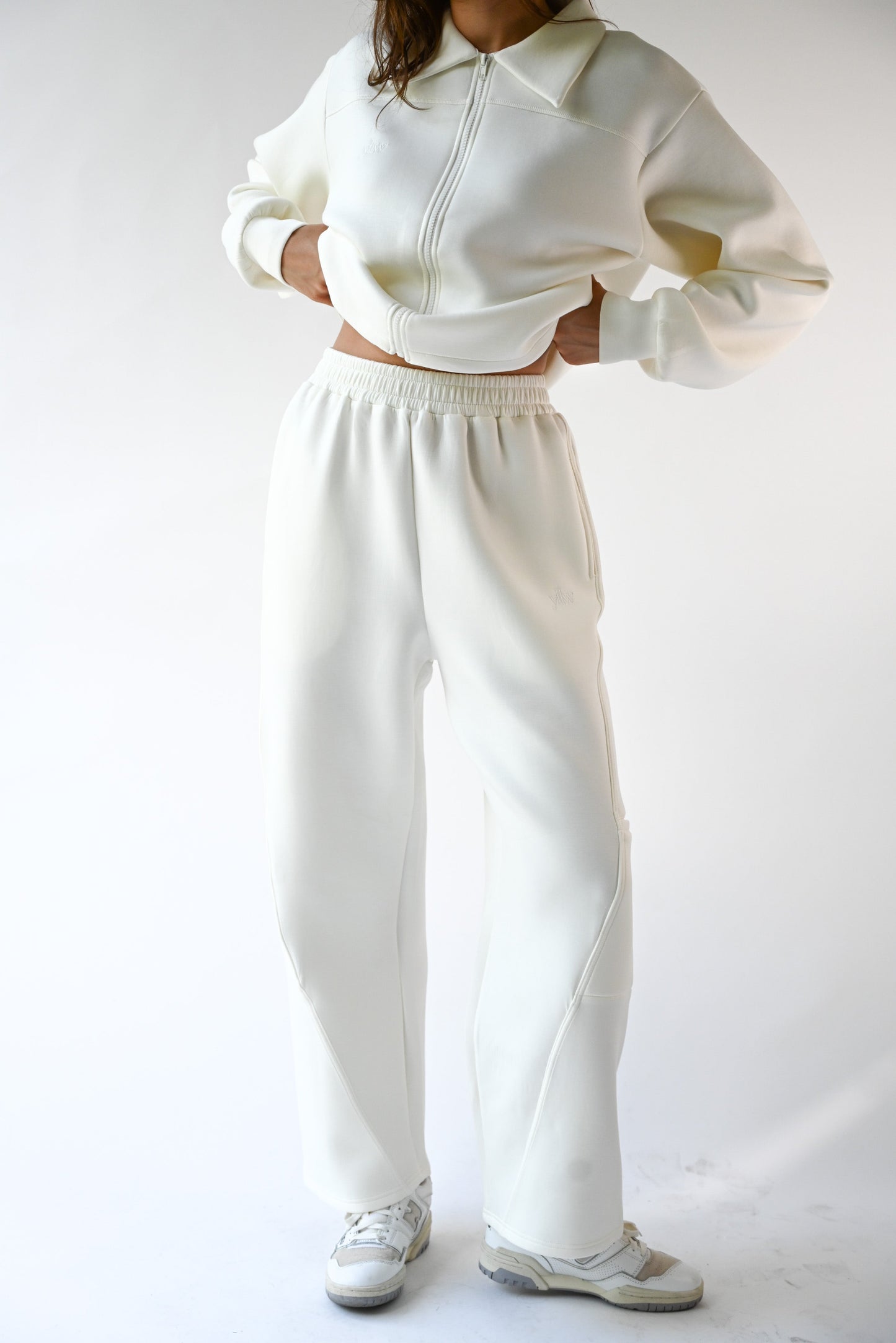 Kasey Knit Neoprene Jacket — Offwhite