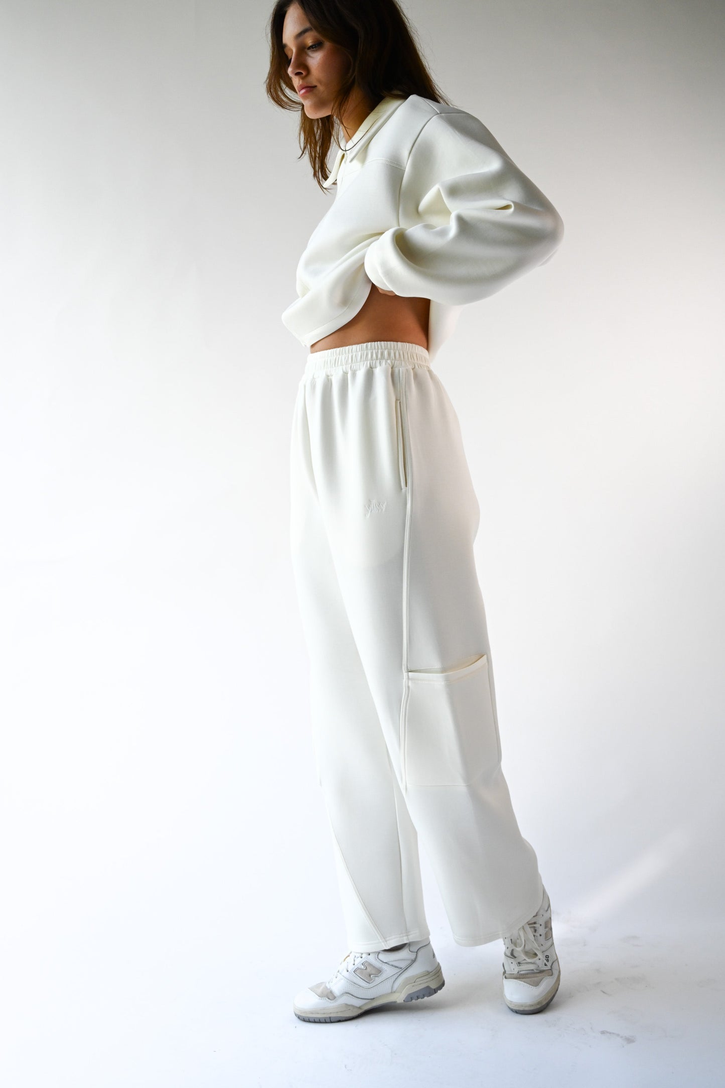 Kasey Knit Neoprene Jacket — Offwhite