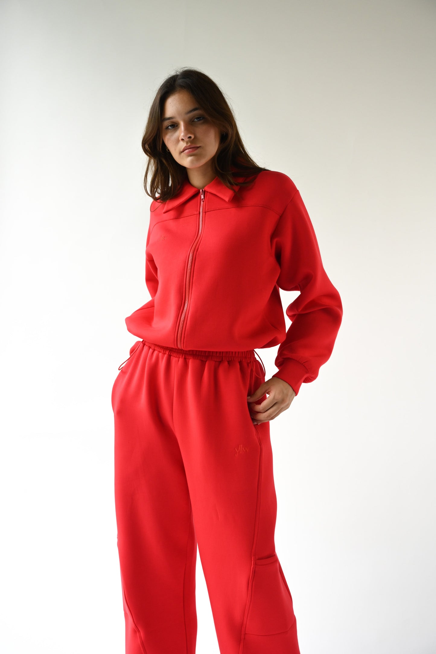 Kasey Knit Neoprene Jacket — Ruby