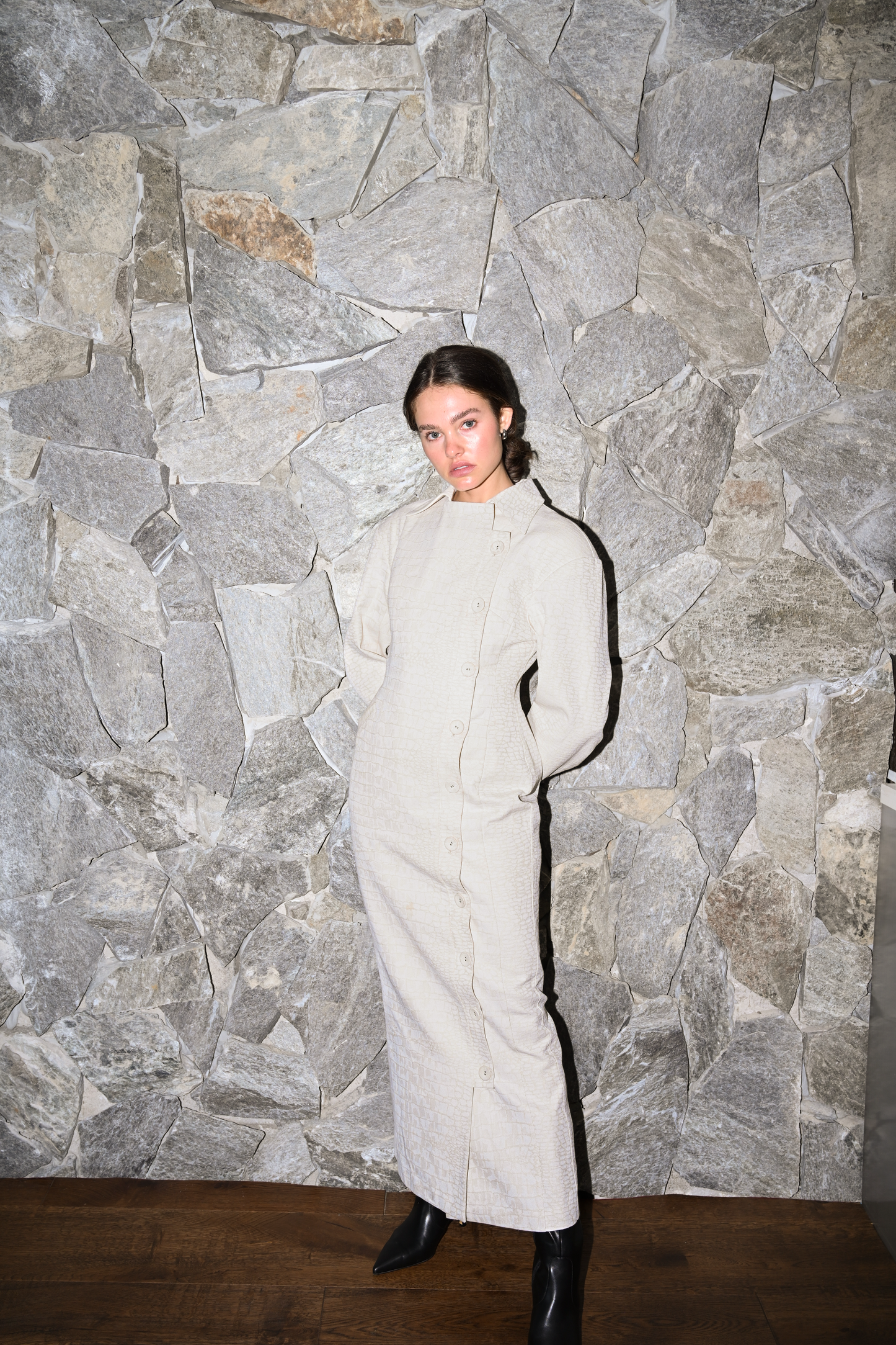 Blythe Trench Dress — Snakeskin