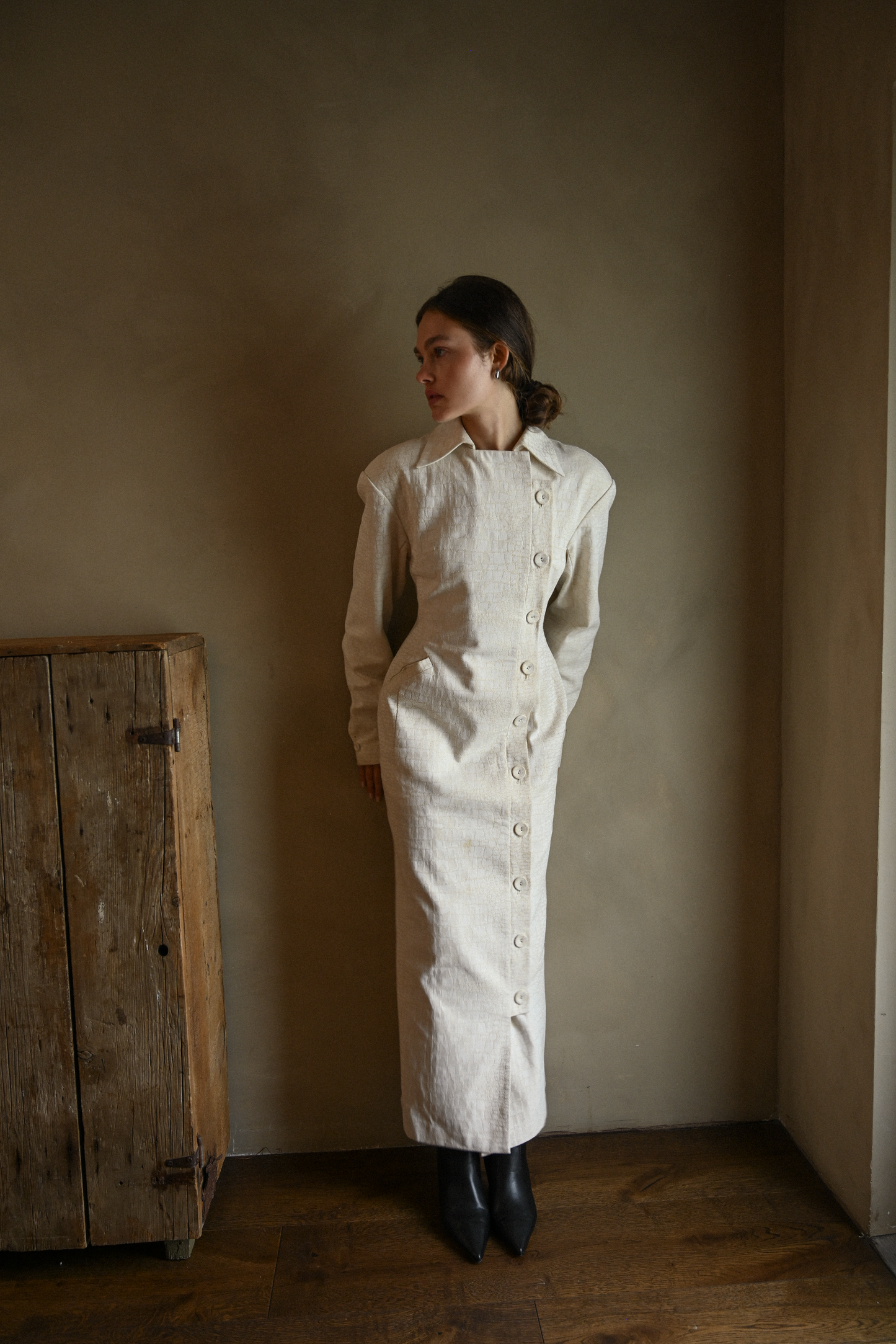 Blythe Trench Dress — Snakeskin