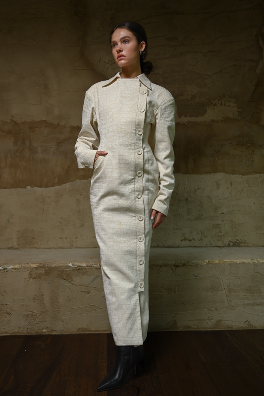 Blythe Trench Dress — Snakeskin