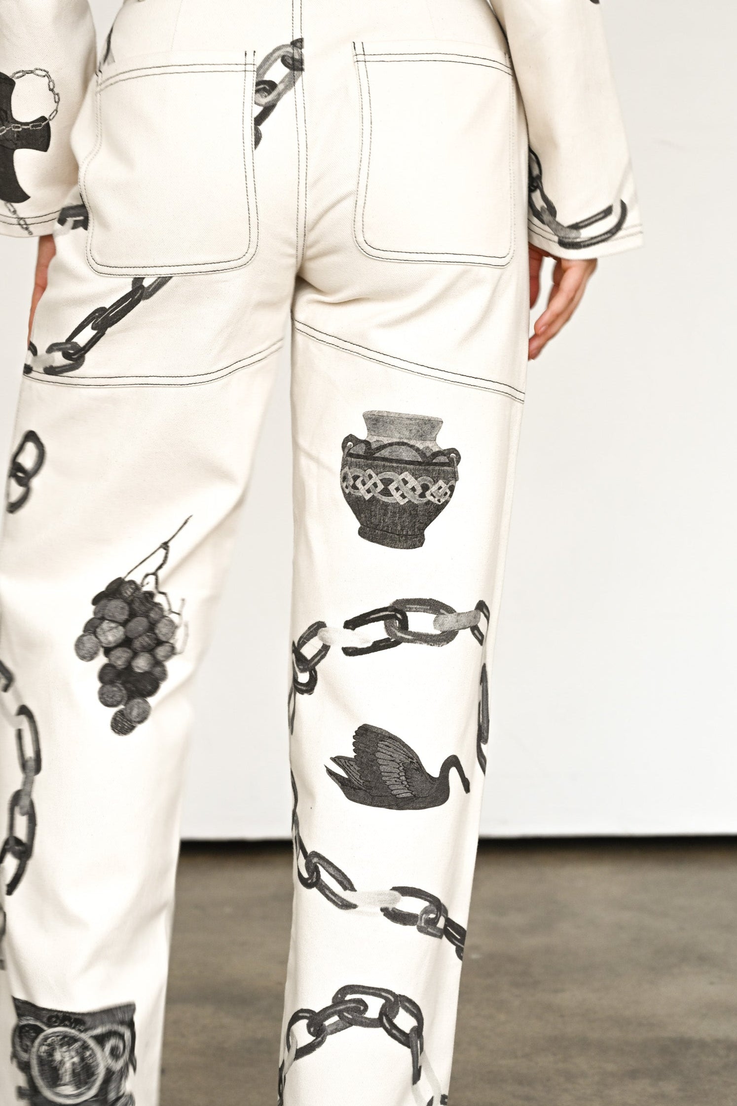 Linked Canvas Pants