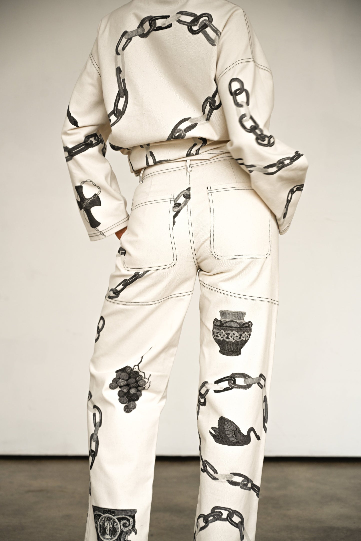 Linked Canvas Pants