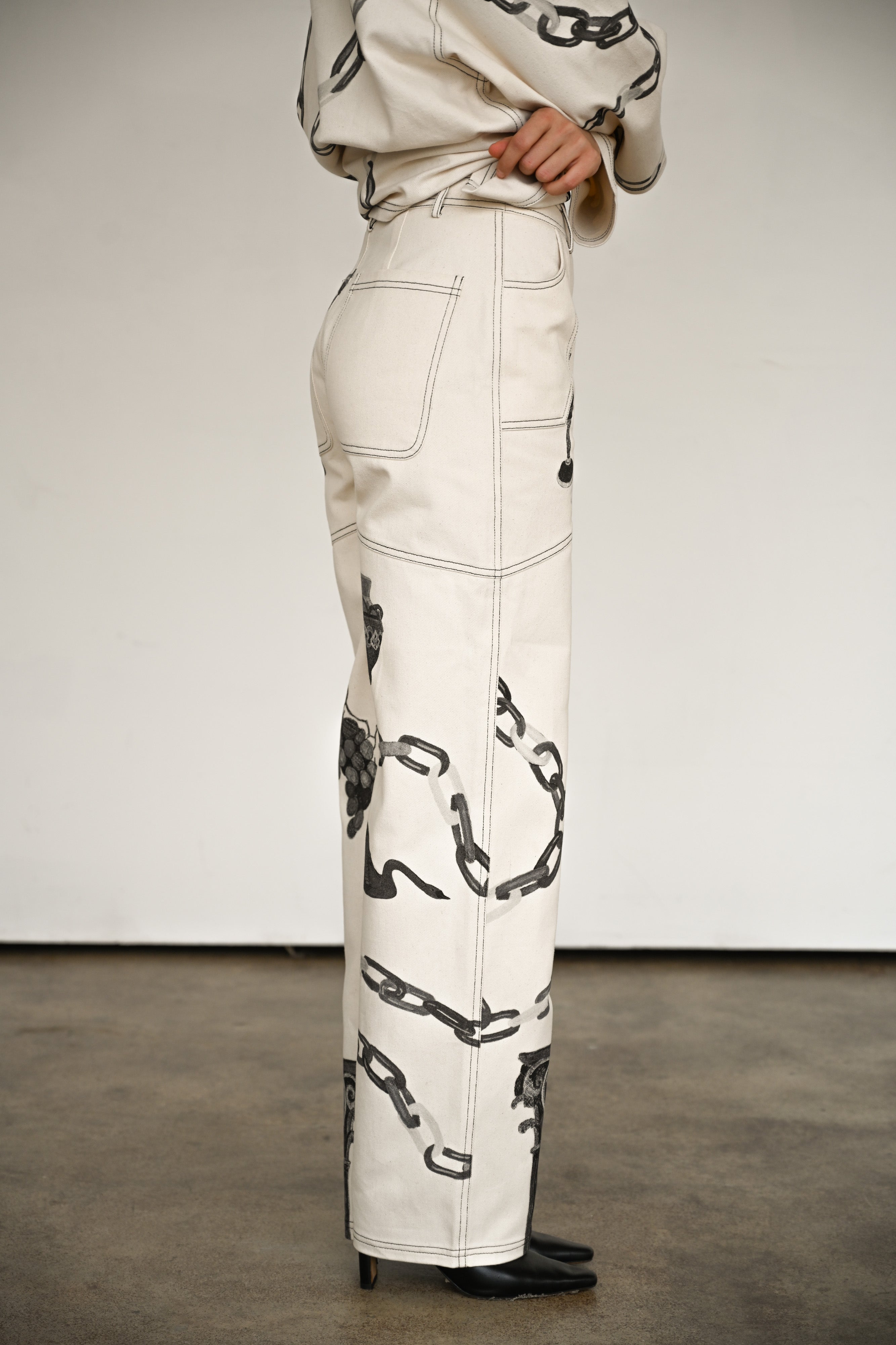 Linked Canvas Pants