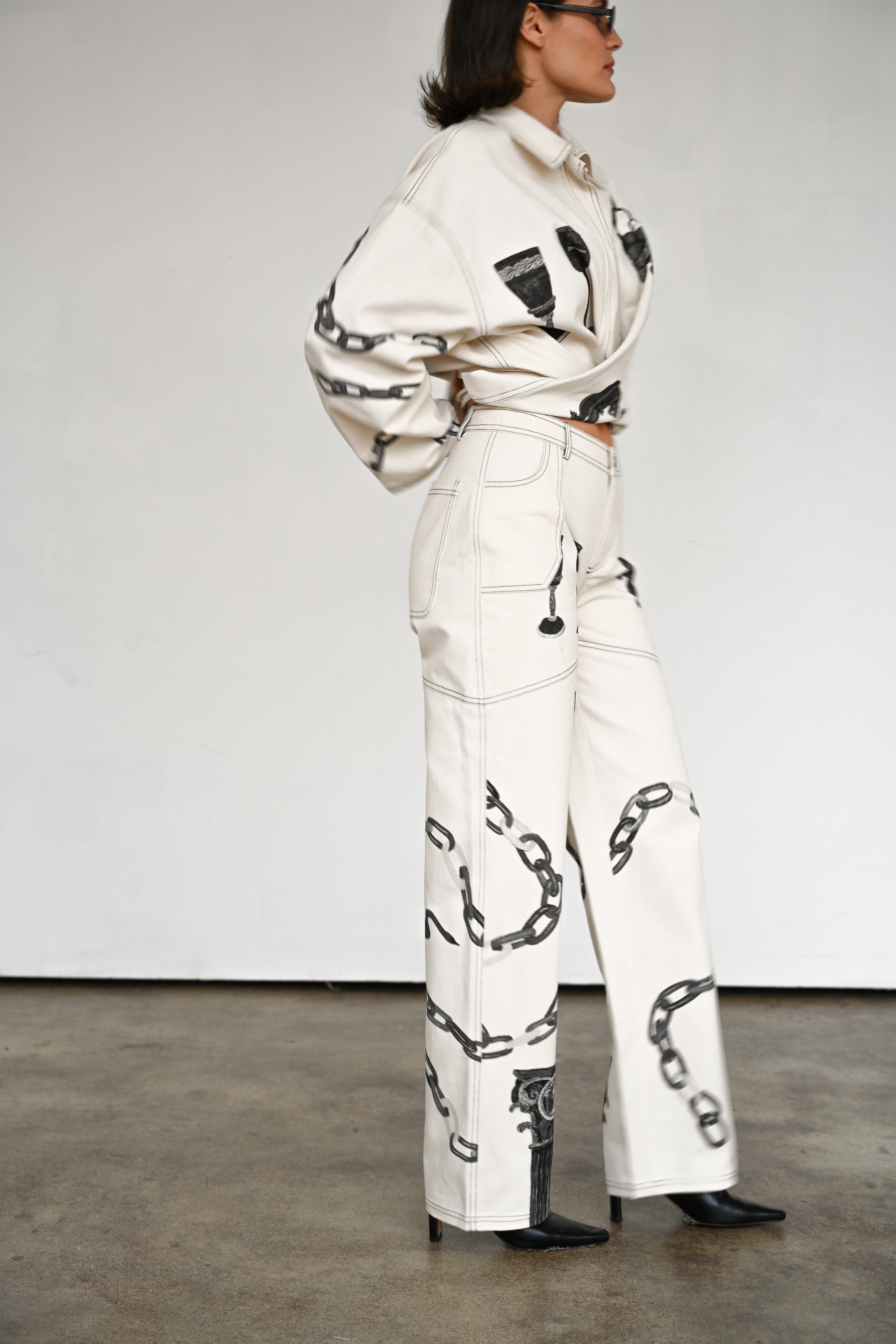 Linked Canvas Pants