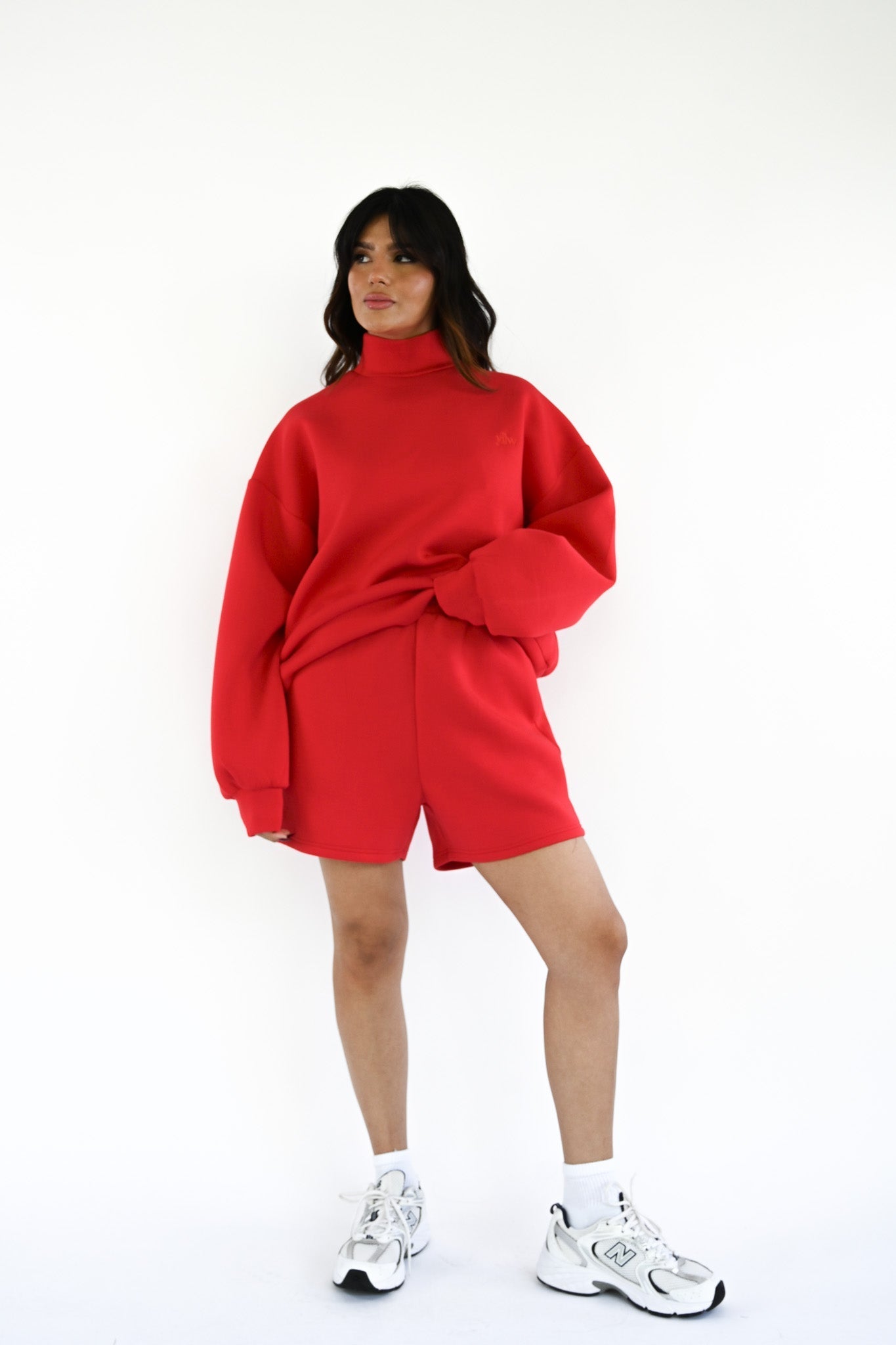 Ollie Knit Neoprene Shorts — Ruby