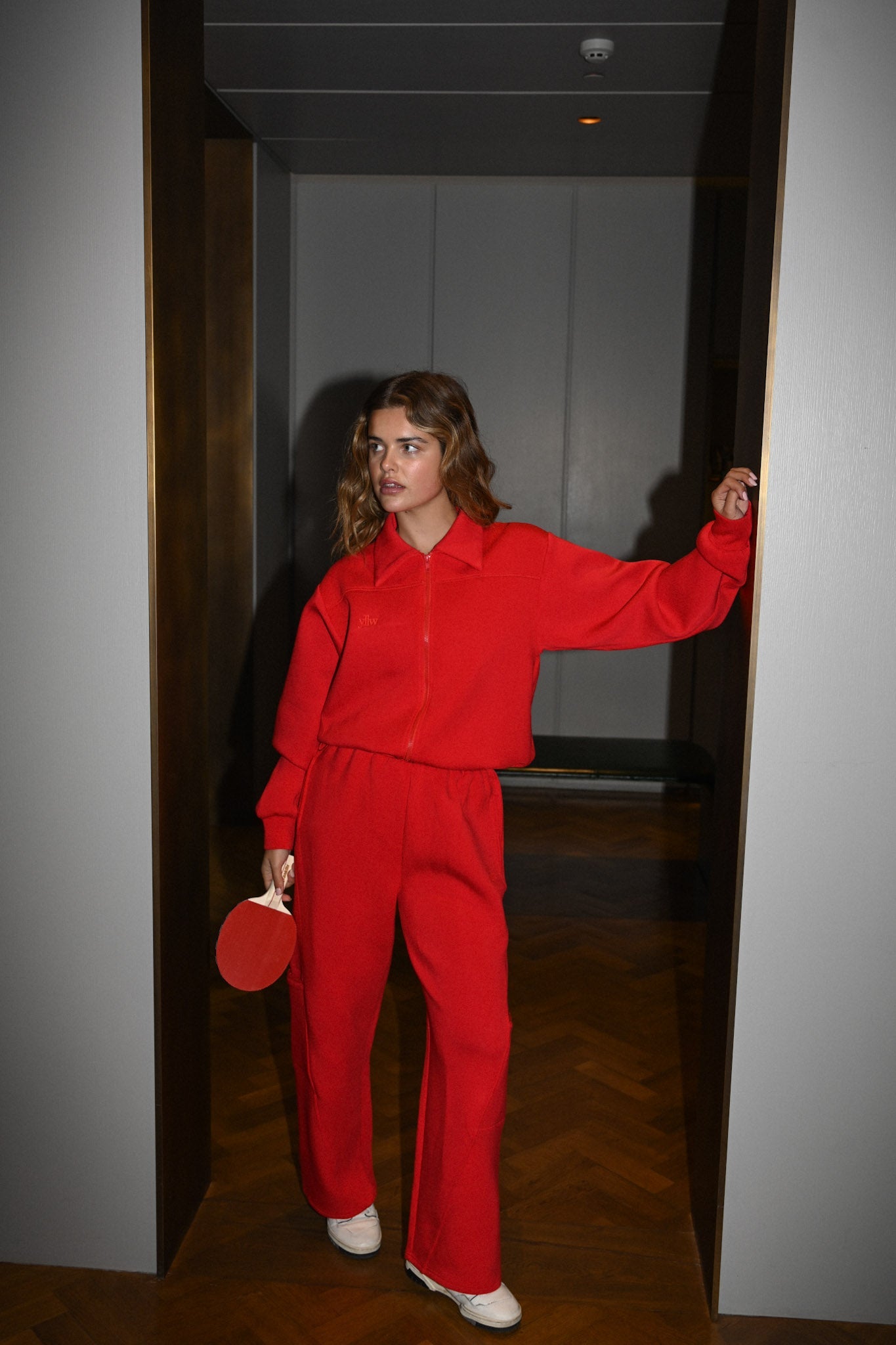 Kasey Knit Neoprene Jacket — Ruby