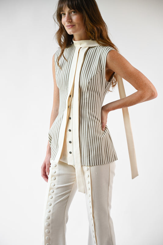 Lila Linen Scarf Top