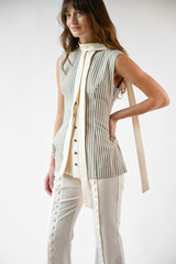 Lila Linen Scarf Top