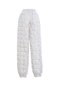 Ada Quilted Joggers — Blue Toile
