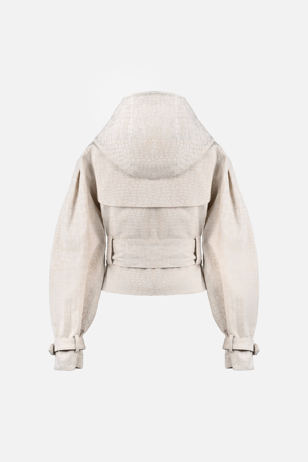 Ganna Belted Jacket — Snakeskin Jacquard