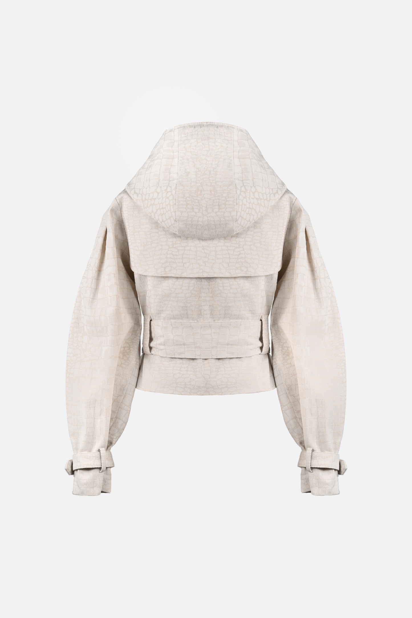 Ganna Belted Jacket — Snakeskin Jacquard