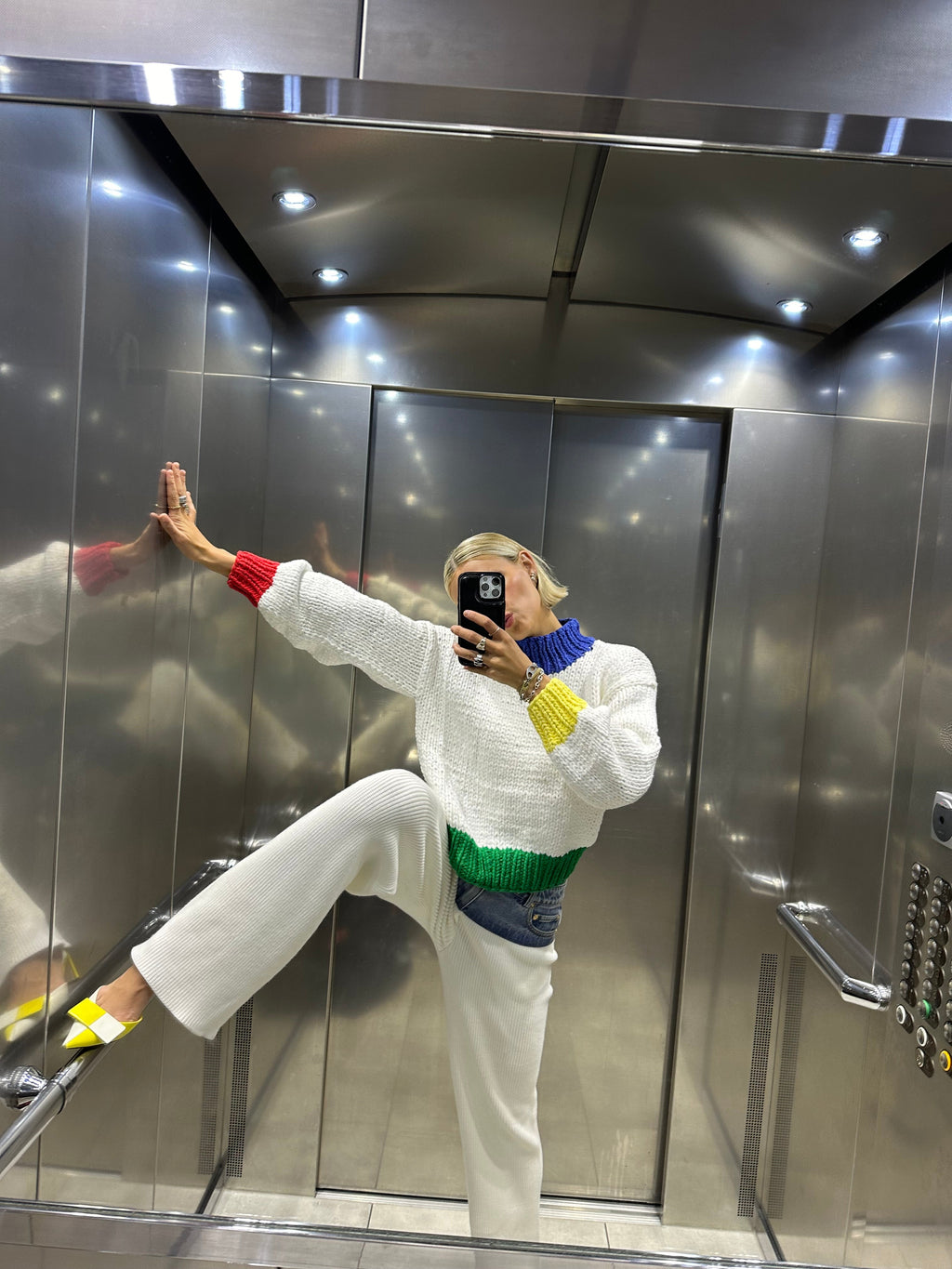 Zora Chunky Sweater — Primary Colors