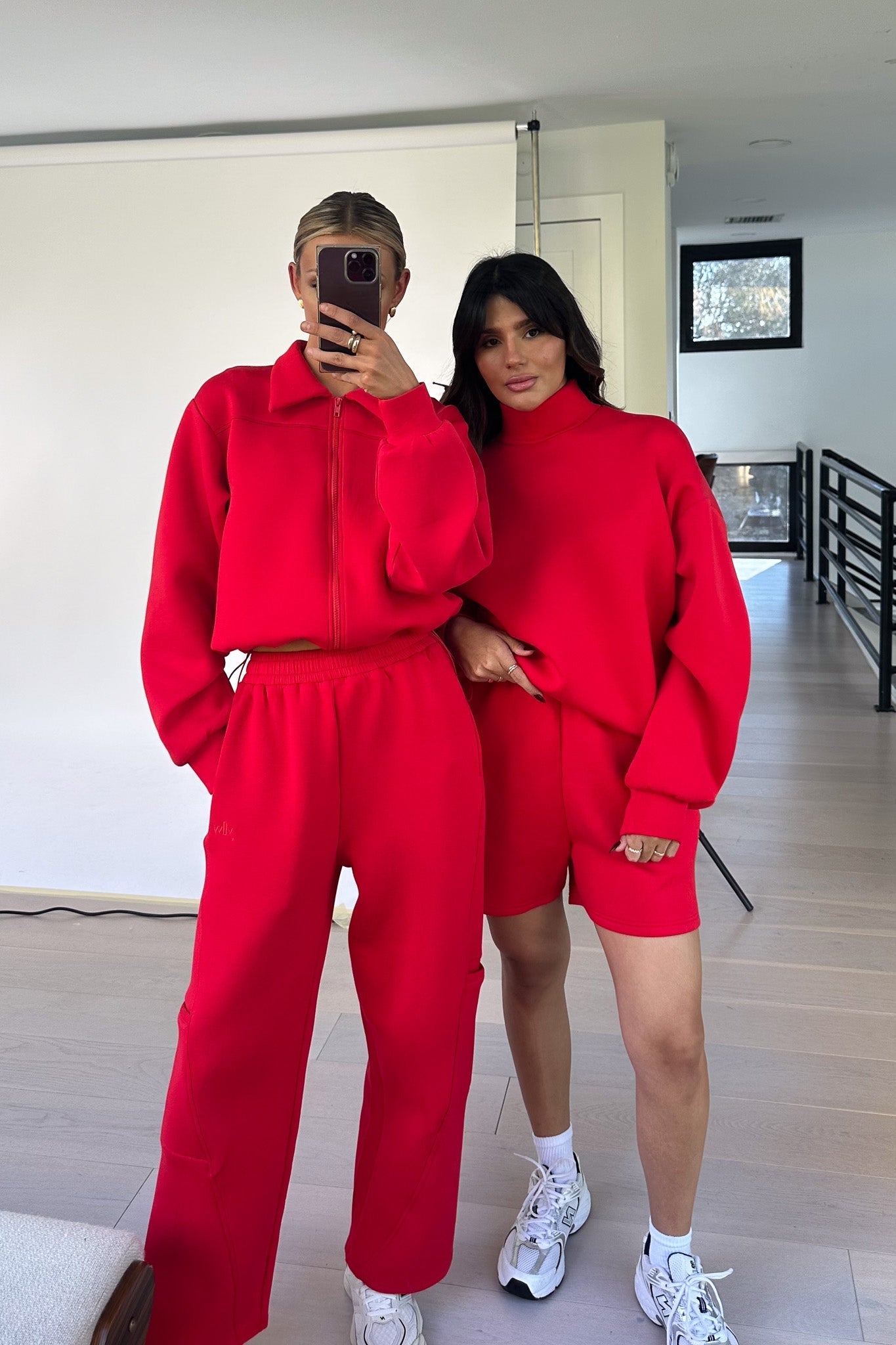 Ollie Knit Neoprene Shorts — Ruby