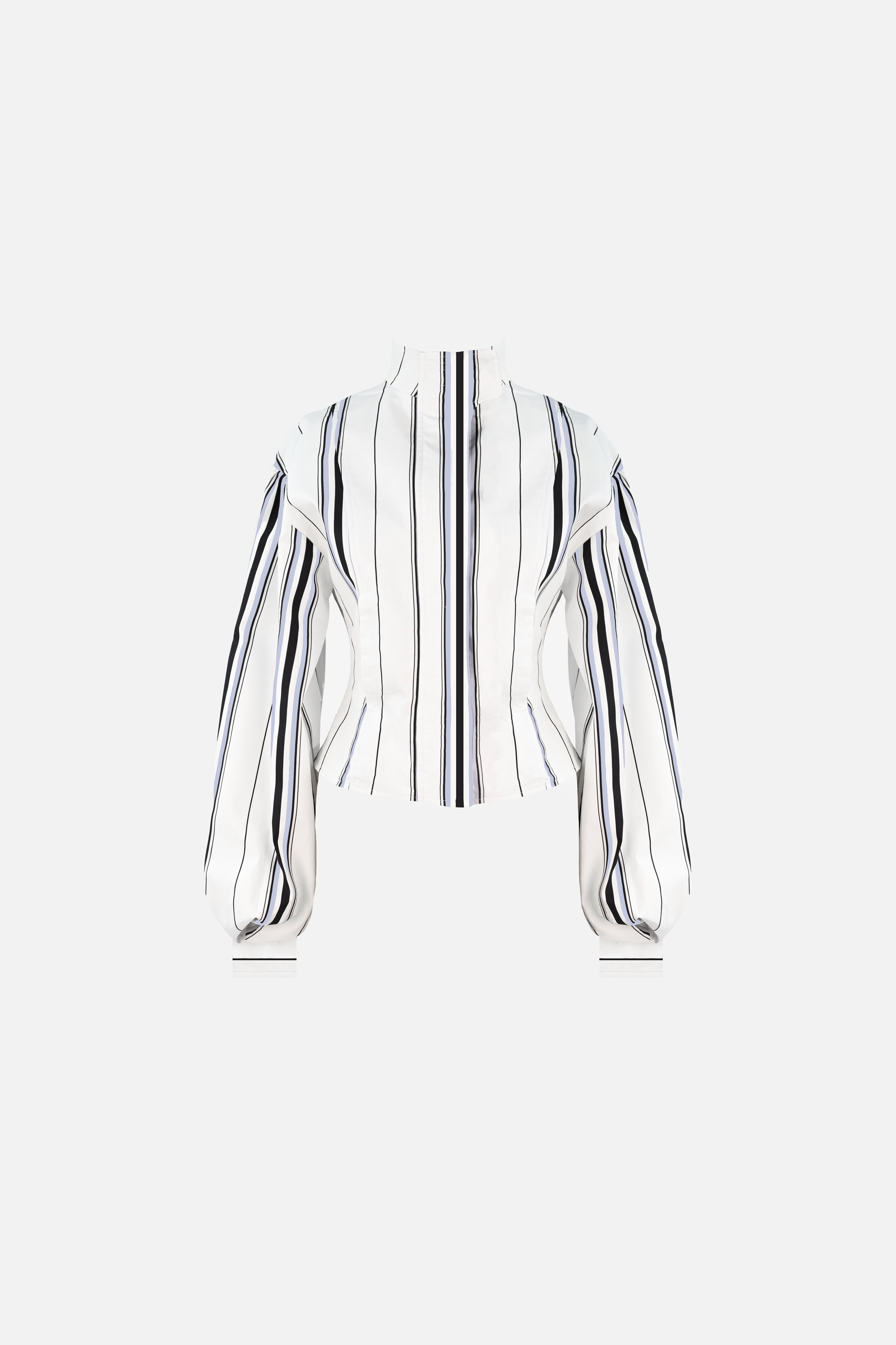Mindy Cotton Jacket — Offwhite Striped