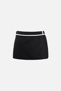 Ossie Cotton Skort — Black