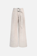 Soli Belted Pant — Snakeskin Jacquard