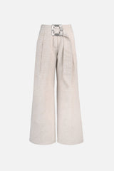 Soli Belted Pant — Snakeskin Jacquard