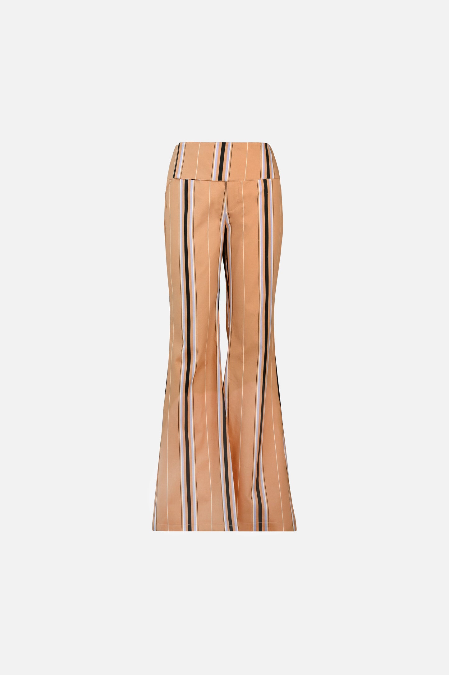 Tilly Cotton Trouser — Camel Striped