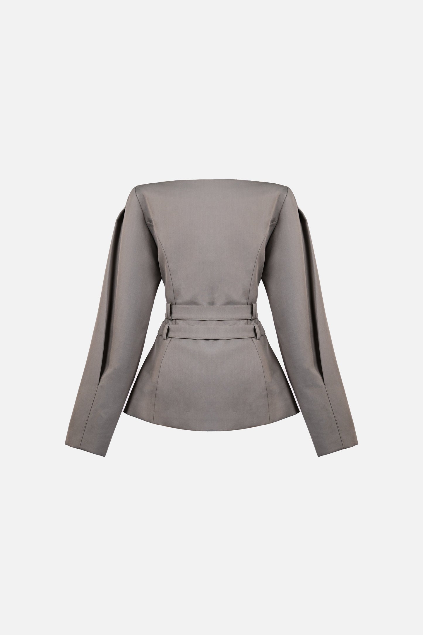 Vyana Belted Jacket — Slate