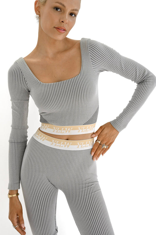 Isa Ribbed Long Sleeve — Neutral